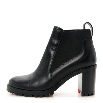 Christian Louboutin Calfskin Marchacroche 70 Chelsea Boots 36 Black 1 of 8