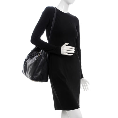 Prada Soft Calf Shopping Tote Black 2 of 15