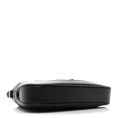 Gucci Jacquard Black Denim GG Monogram Textured Dollar Calfskin Mini Jackie 1961 Hobo Black Ivory 4 of 13