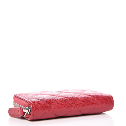Chanel Caviar Quilted Zip Coin Purse Pink 4 of 8