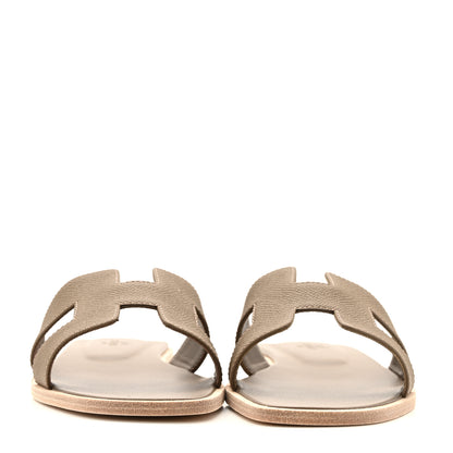 Hermes Epsom Oran Sandals 38 Etoupe 3 of 11