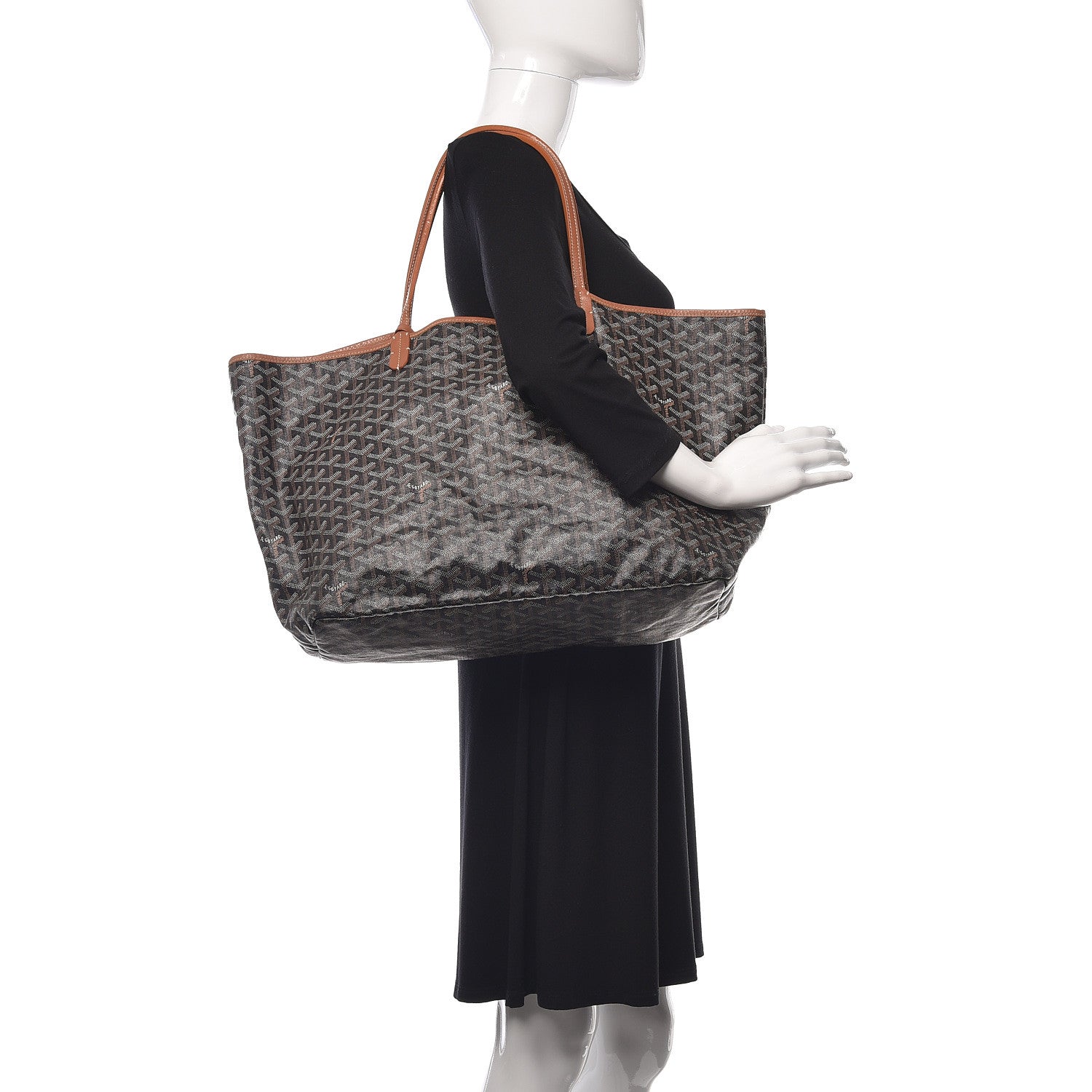 Goyard Goyardine Saint Louis GM Black Gold 2 of 14