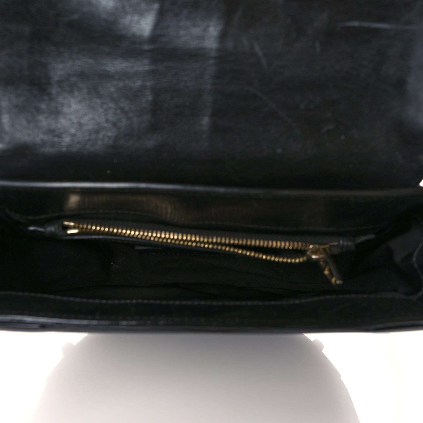 Calfskin Crocodile Embossed Small Lia Sling Black Pale Gold Hardware