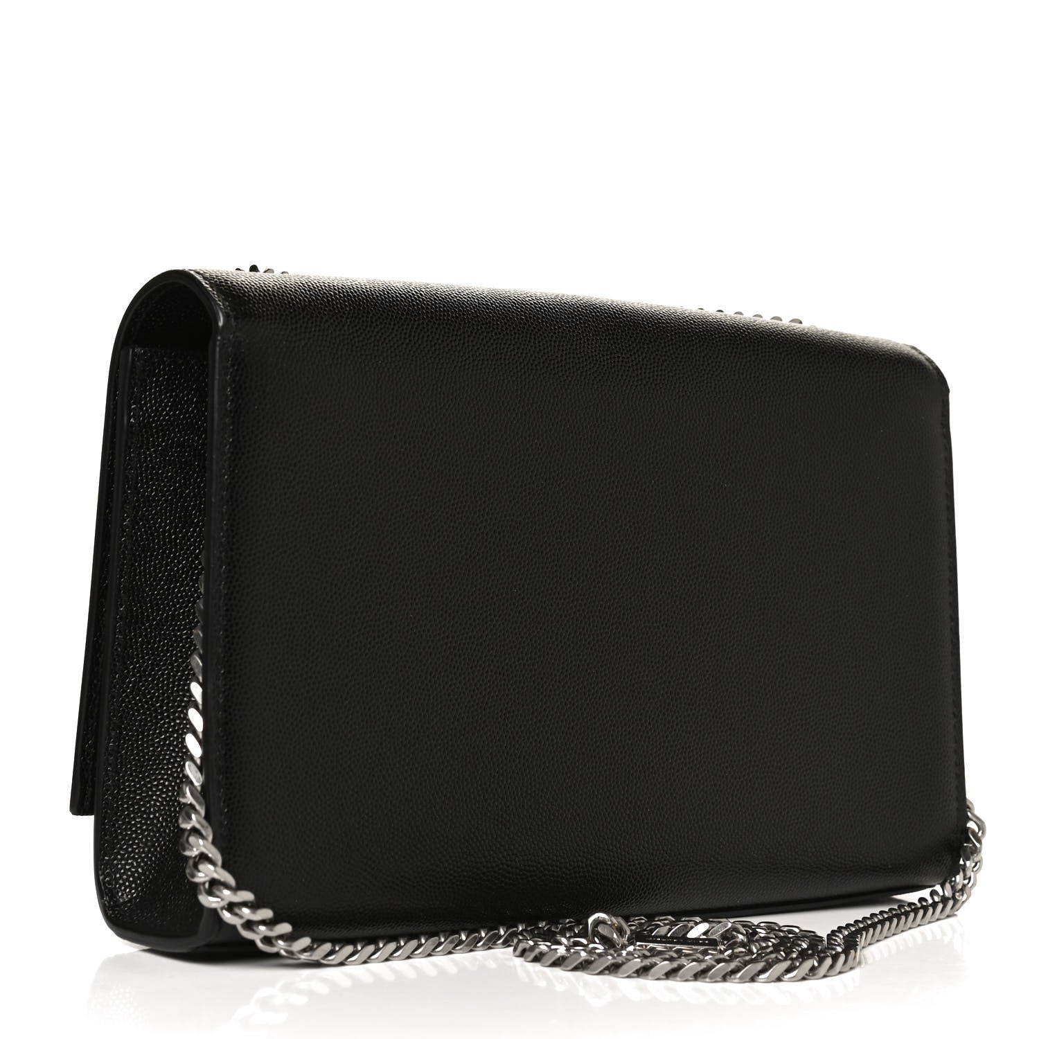 Saint Laurent Grain De Poudre Medium Classic Monogram Kate Tassel Satchel Black 2 of 9