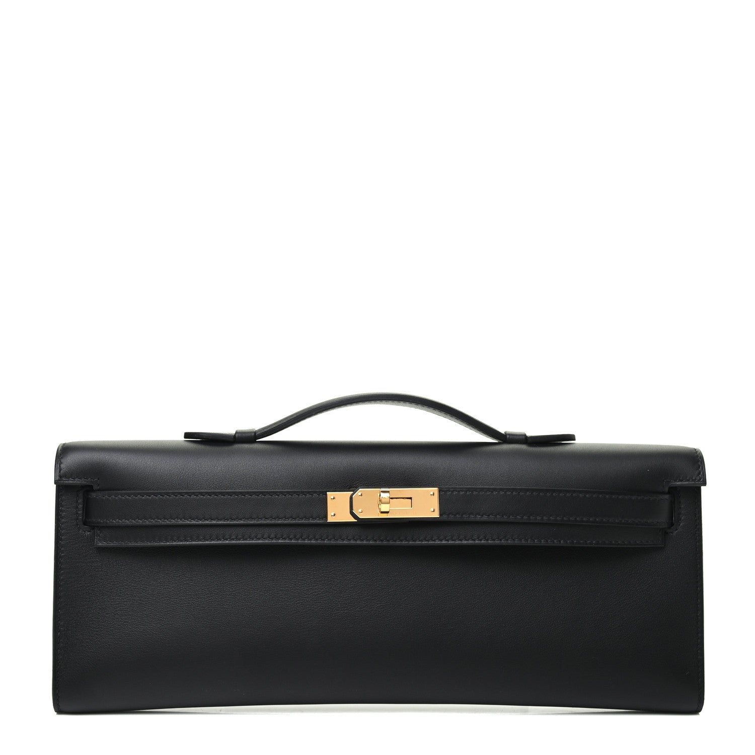 Hermes Swift Kelly Cut Clutch Pochette Black 1 of 8