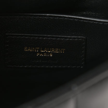 Saint Laurent Lambskin Matelasse Monogram Medium Vicky Chain Bag Black 6 of 10