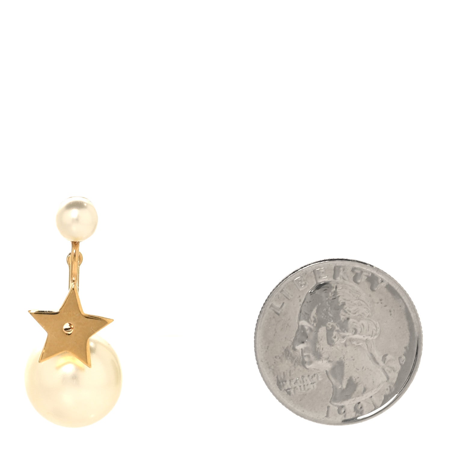 Christian Dior Pearl My ABCDior Tribales Etoile Earring Gold 2 of 4