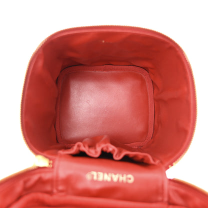 Chanel Caviar Vanity Cosmetic Case Red 5 of 14