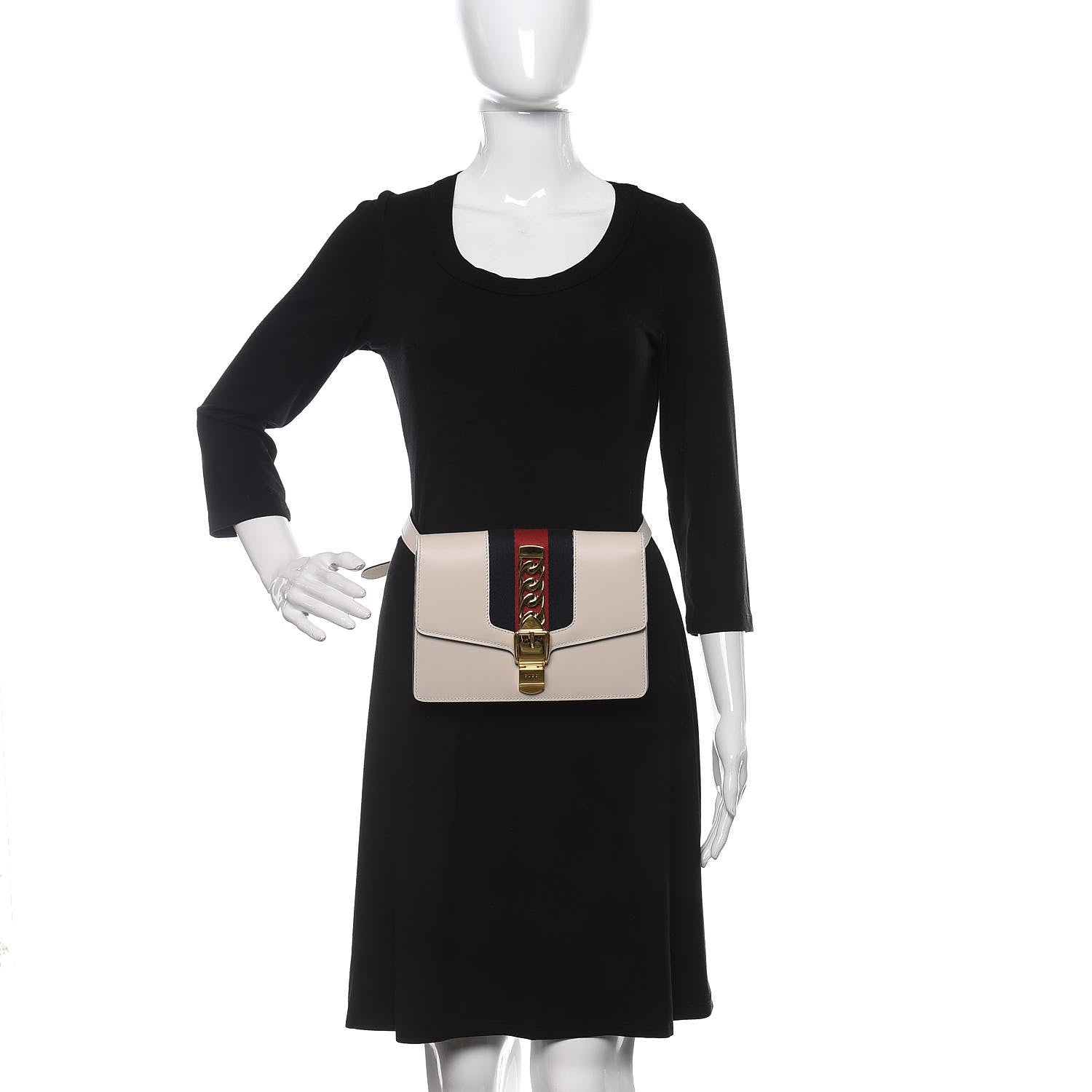 Gucci Calfskin Sylvie Belt Bag Off White 2 of 11