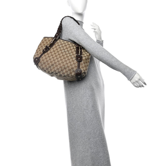 Monogram Small Pelham Shoulder Bag Dark Brown