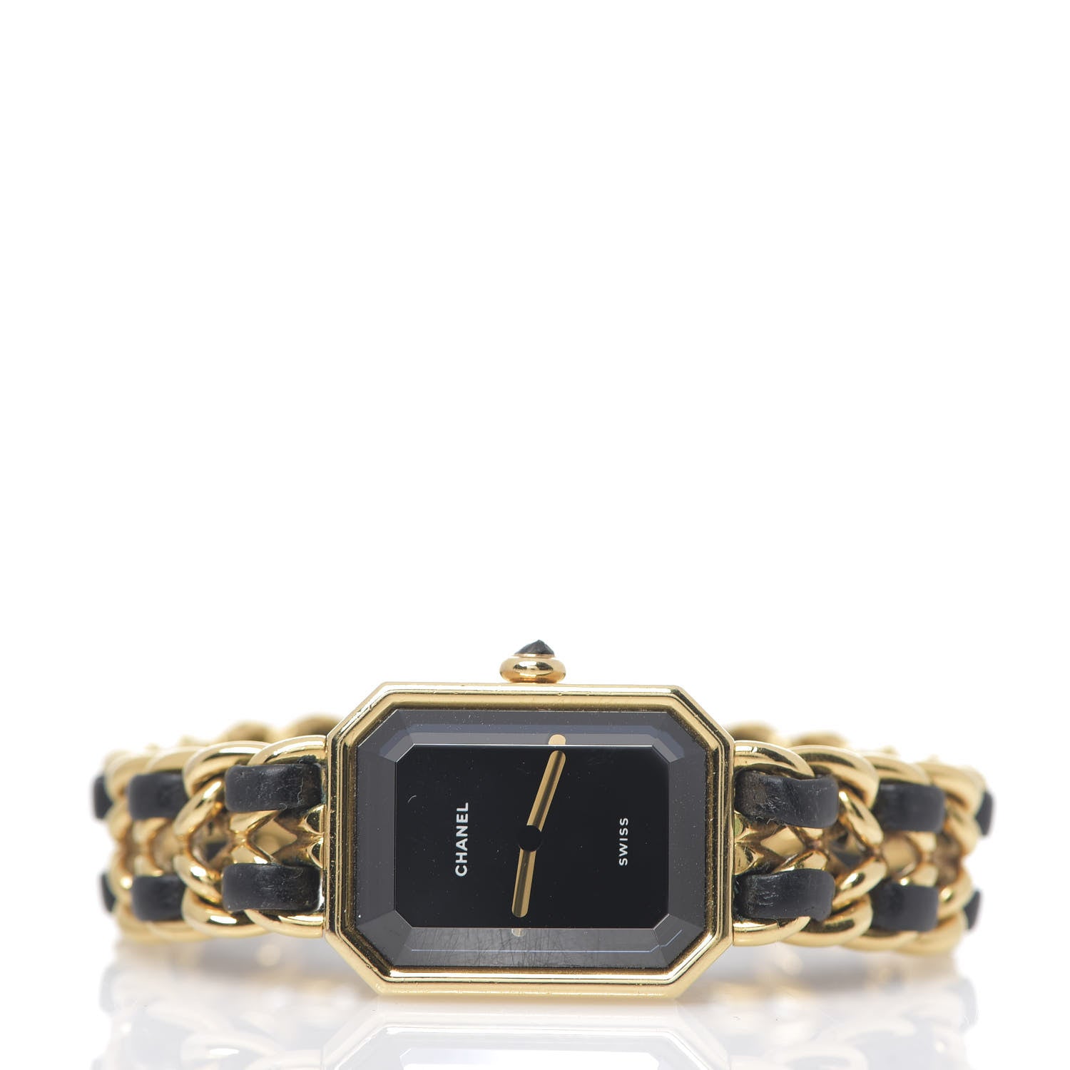 Chanel Stainless Steel Lambskin 20mm Chain Premiere Quartz Watch Gold M 2 of 9