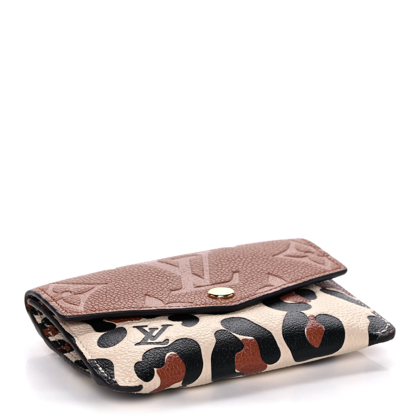 Empreinte Monogram Giant Wild At Heart Key Pouch Caramel