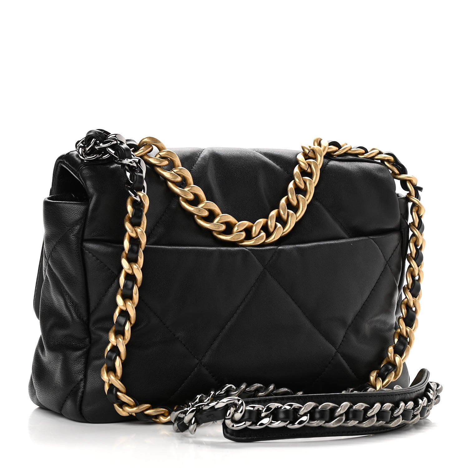 Chanel Goatskin Quilted Medium Chanel 19 Flap Black 2 of 9