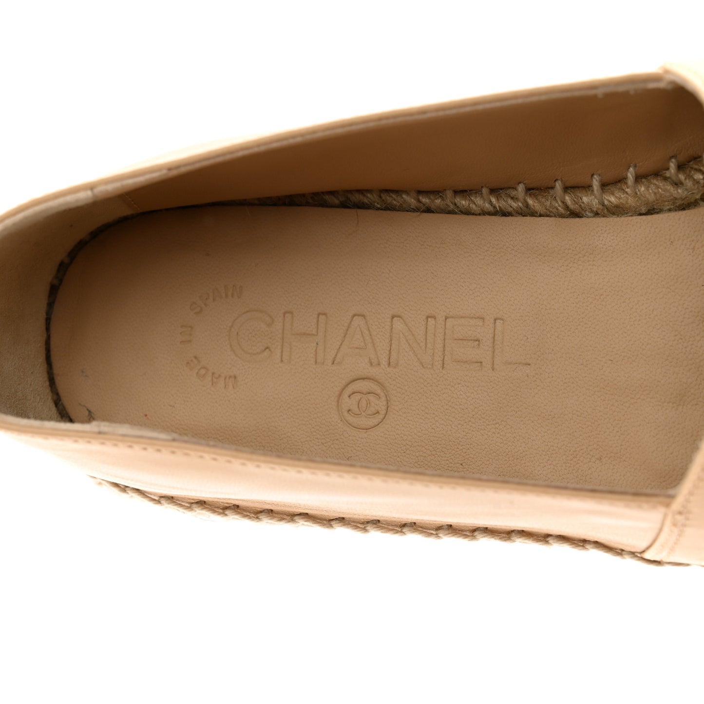 Lambskin CC Espadrilles 39 Beige Black