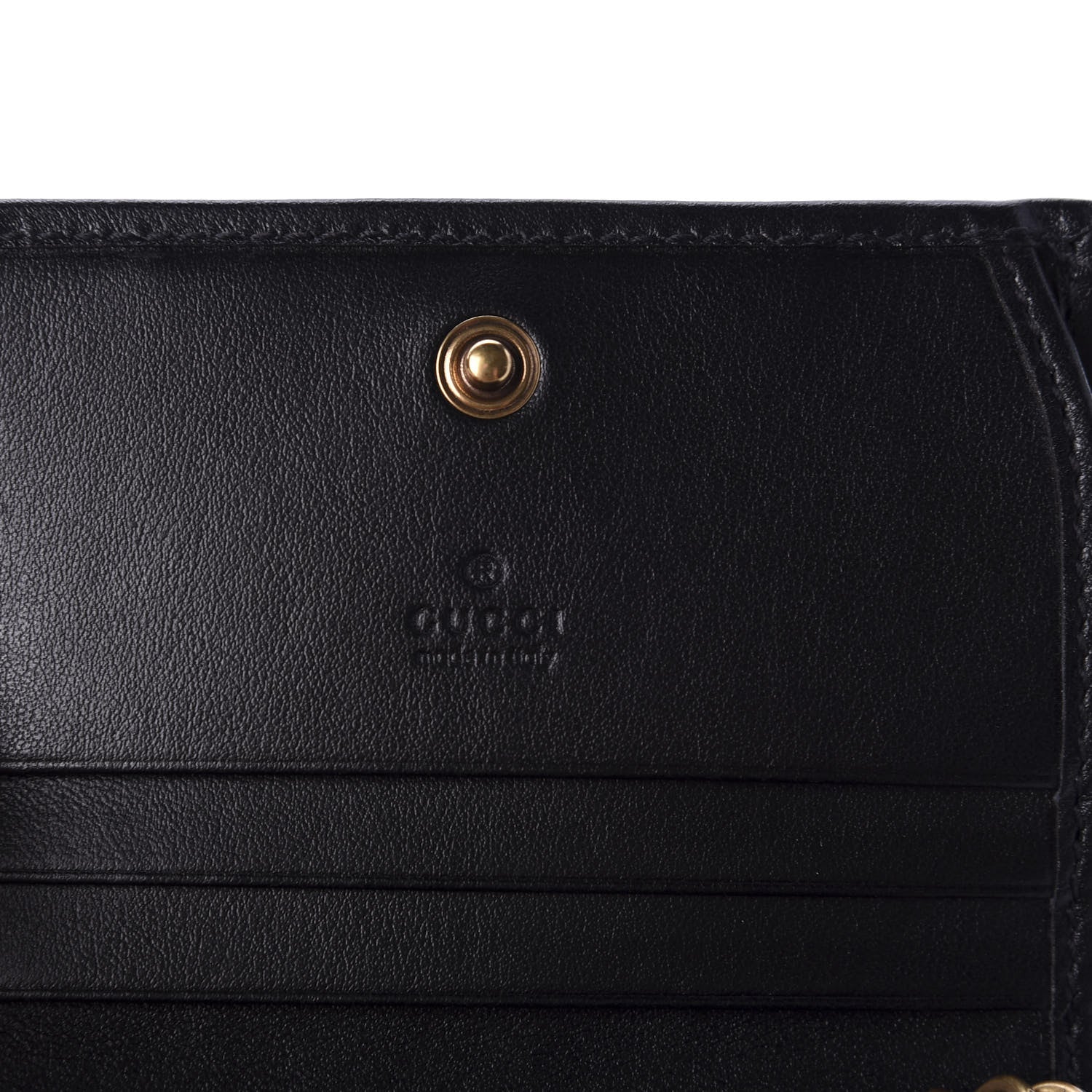 Gucci Calfskin Matelasse GG Marmont Mini Wallet On Chain Black 8 of 10