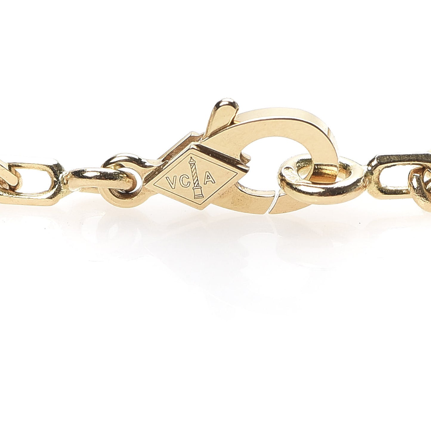 18K Yellow Gold 5 Motifs Guilloche Vintage Alhambra Bracelet