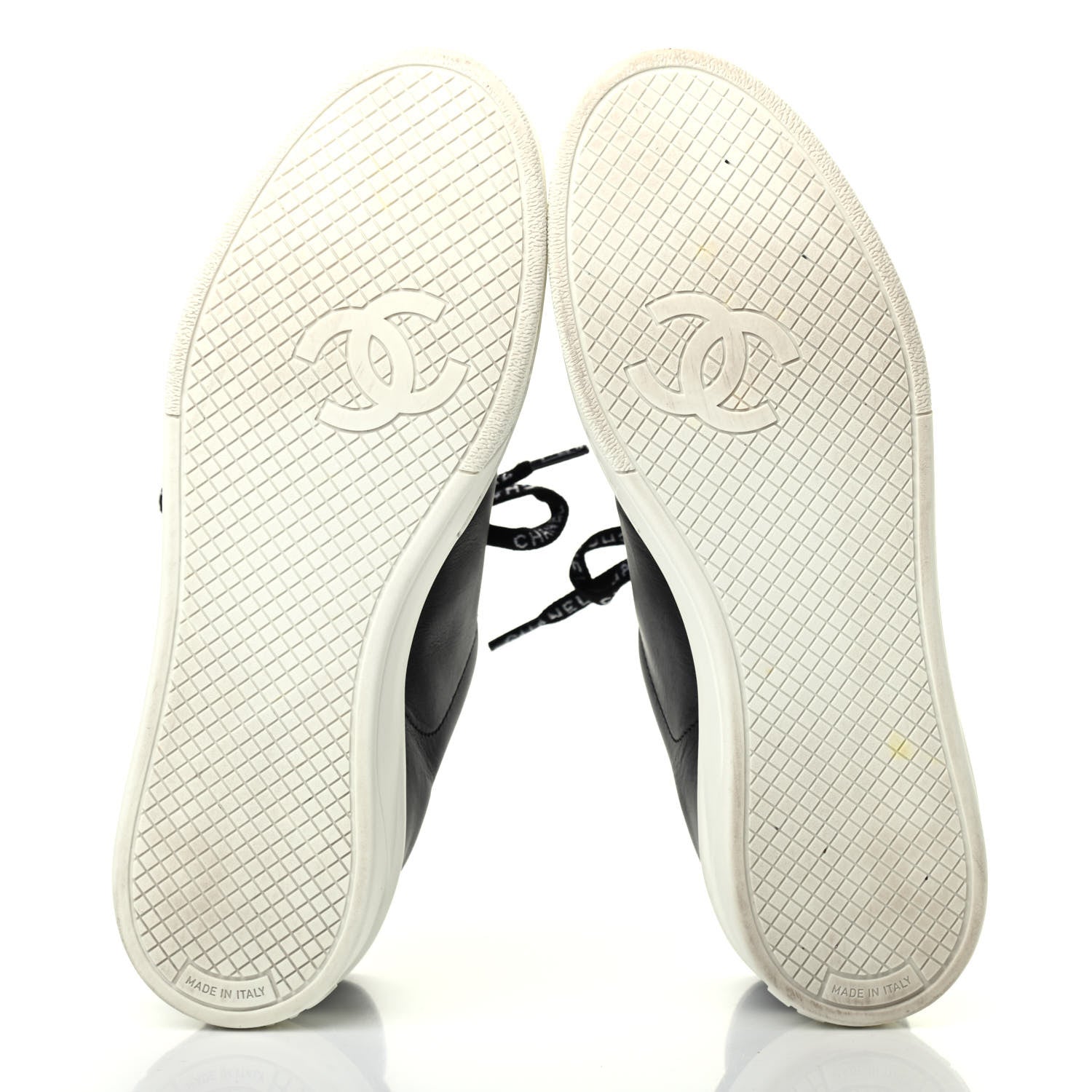 Chanel Calfskin CC Womens Sneakers 38 Black 4 of 4