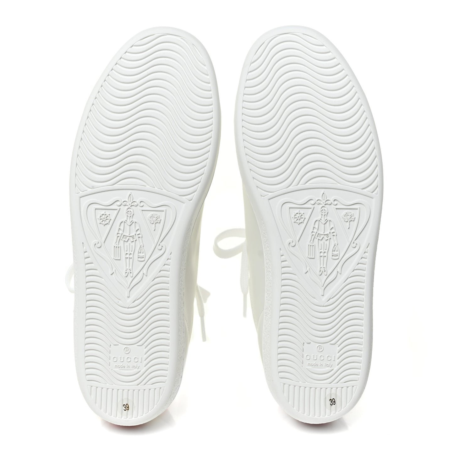 Calfskin Interlocking G Perforated Womens Ace Sneakers 39 White Wild Rose