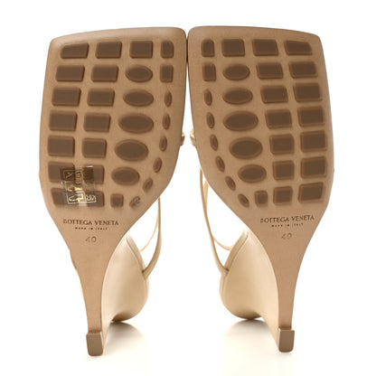 Bottega Veneta Lambskin Stretch Lounge Wedge Sandals 40 Cane Sugar 5 of 7