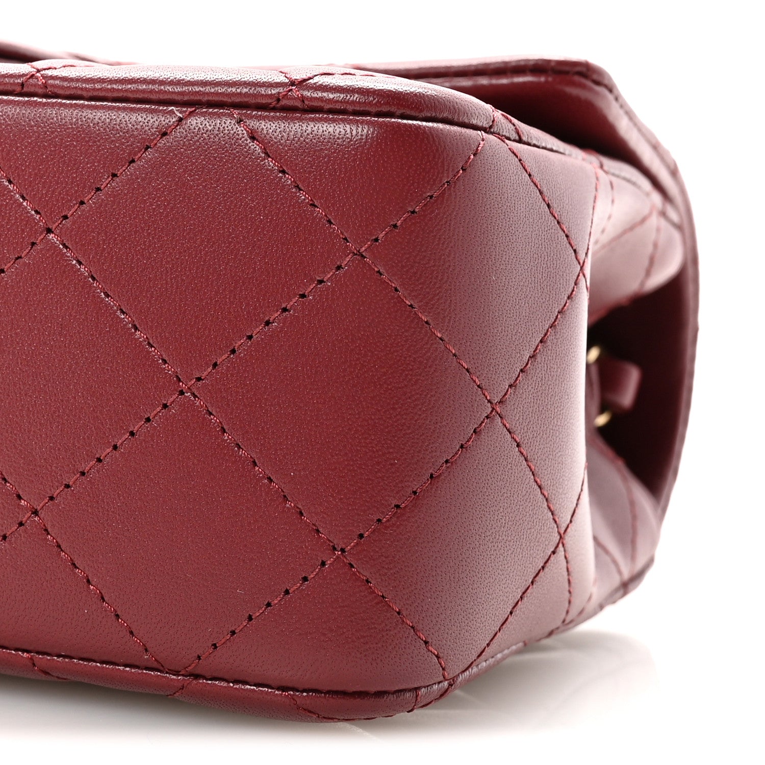 Chanel Lambskin Quilted Mini Rectangular Flap Burgundy 10 of 10