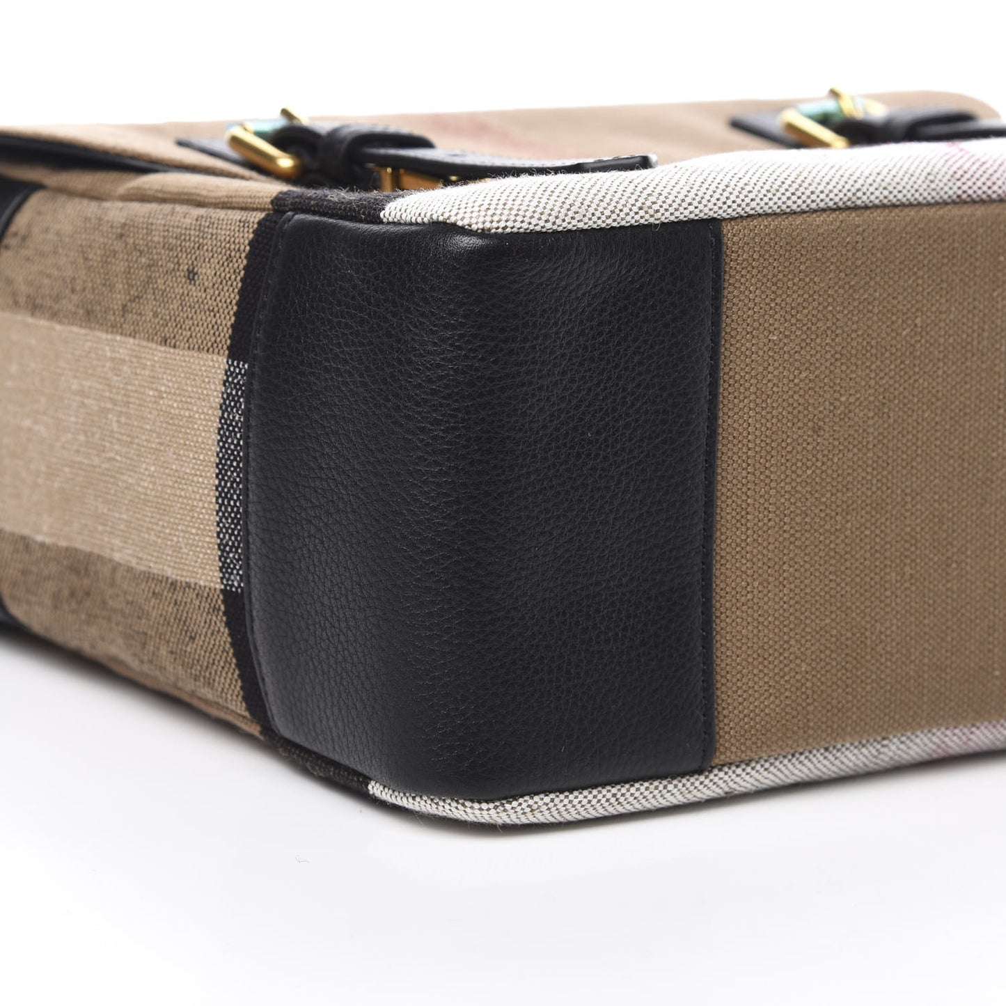 Canvas Mega Check Large Baildon Messenger Bag Black