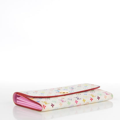 Louis Vuitton Monogram Multicolor Sarah Wallet White Litchi 4 of 8