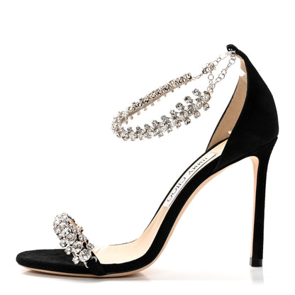 Jimmy Choo Crystal Suede Pumps 37 Black 1 of 12