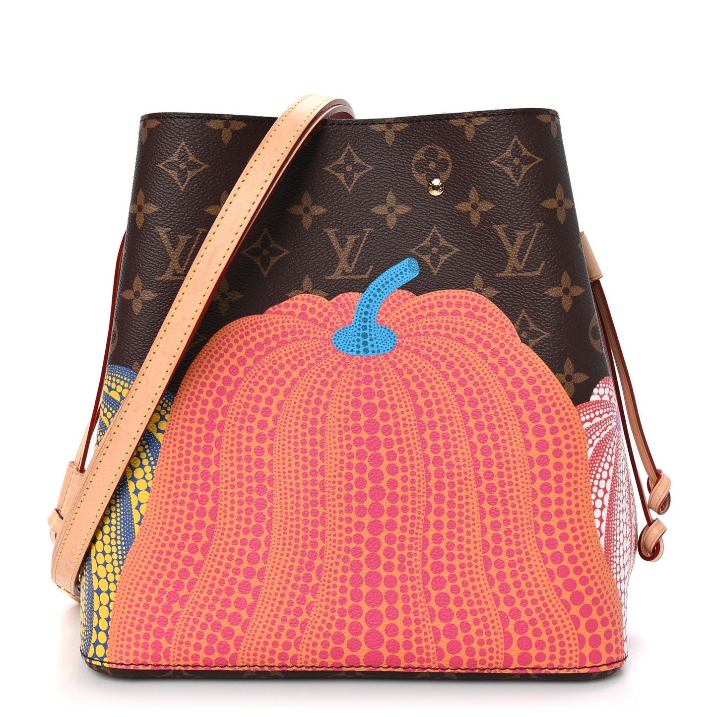 LV X YK Monogram Kusama Pumpkin Neonoe MM