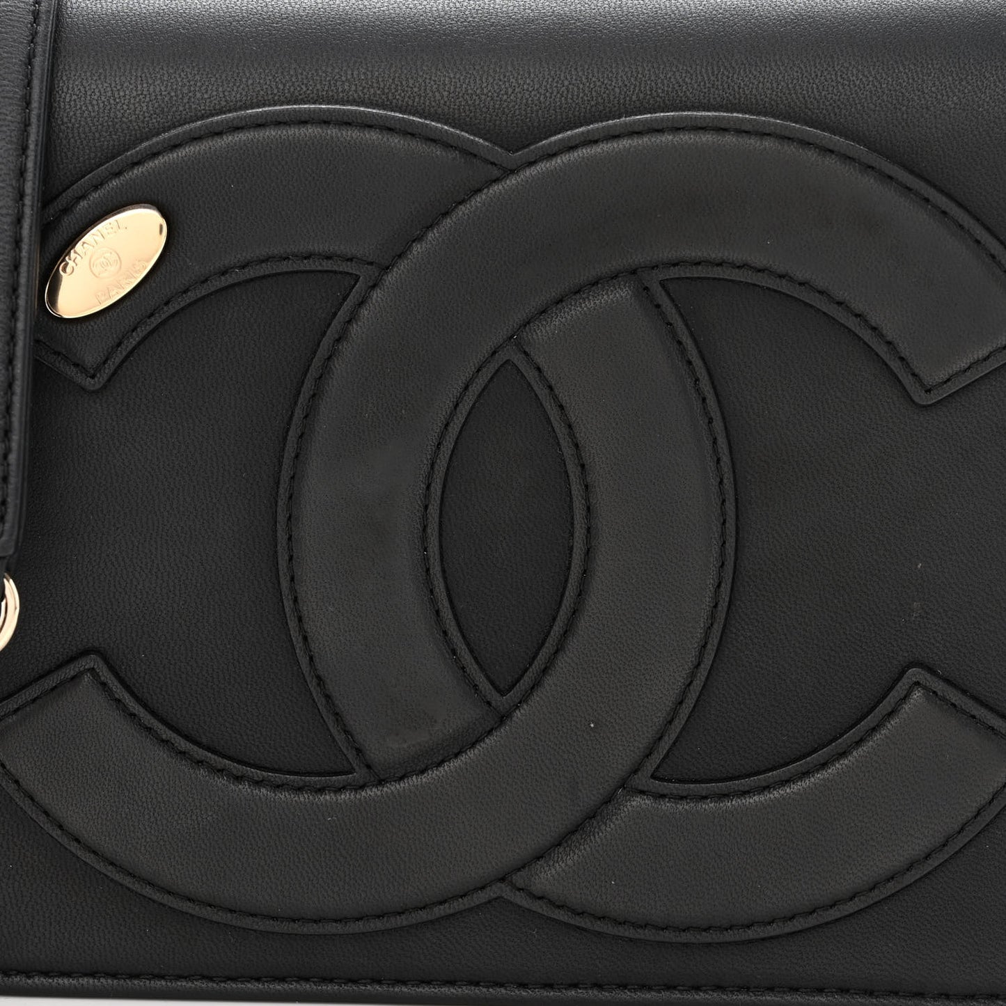 Lambskin CC Mania Flap Bag Black