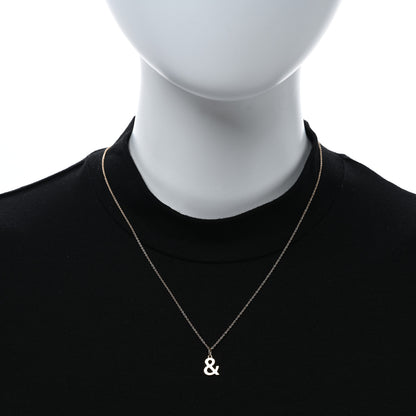 Tiffany 18K Rose Gold Ampersand Pendant Necklace 2 of 5