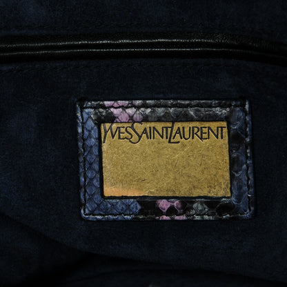 Saint Laurent Python Large Muse Satchel Blue Pink 6 of 8