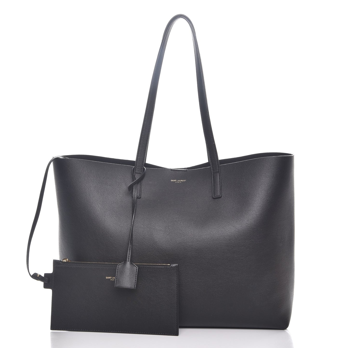Calfskin Large Shopping Tote Black