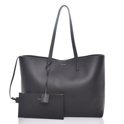 Saint Laurent Calfskin Large Shopping Tote Black 3 of 9