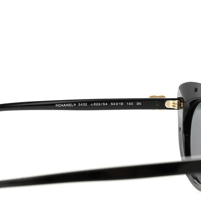 Chanel Acetate Cat Eye CC Sunglasses 5432 Black 5 of 10