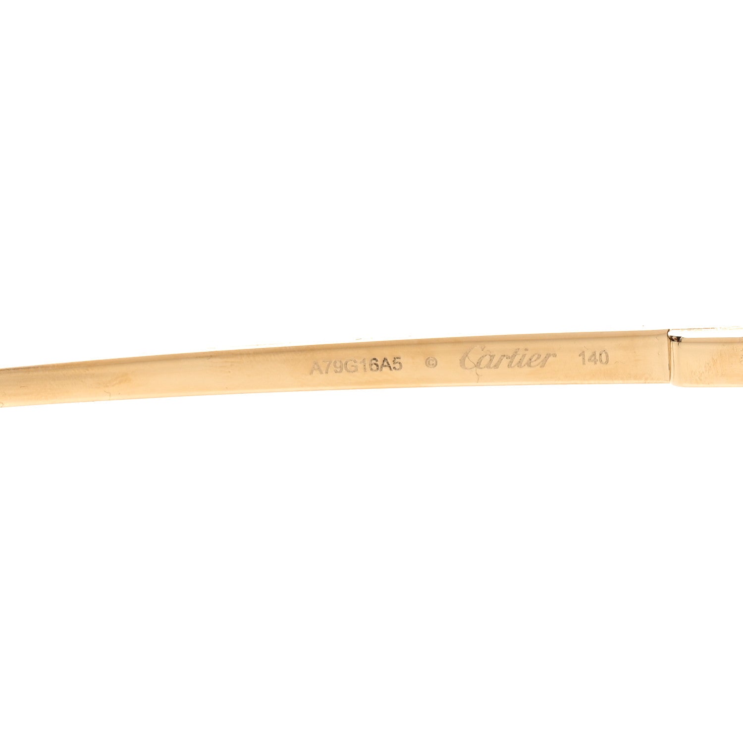 Cartier Santos Aviator Sunglasses CT0323S Gold 6 of 7