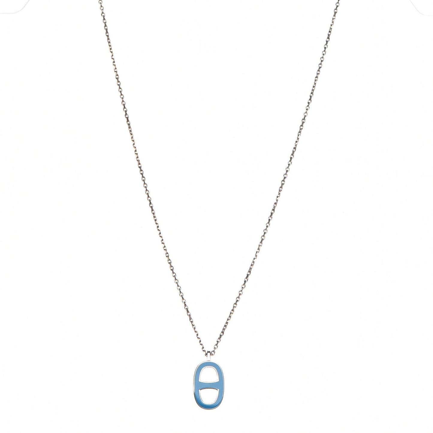 Lacquered Iliade Pendant Necklace Bleu Paradis