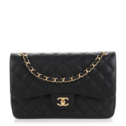 Chanel Caviar Quilted Jumbo Double Flap Black 1 of 8