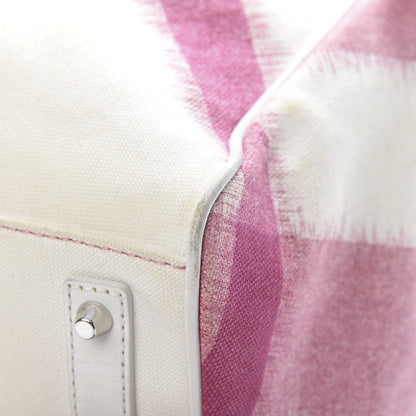 Burberry Canvas Ikat Check Tote Tea Rose 11 of 22