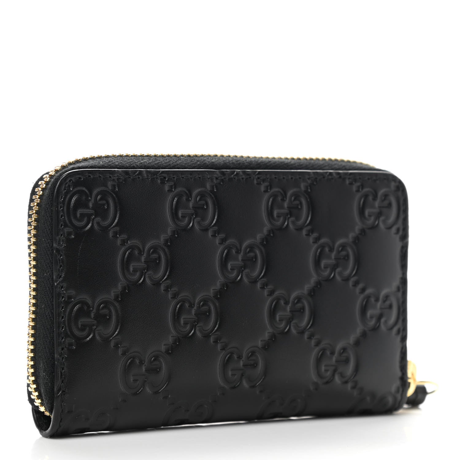 Gucci Guccissima Zip Around Card Case Black 3 of 7