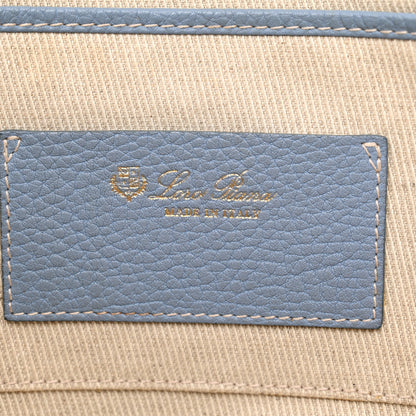 Loro Piana Grained Calfskin Globe Shoulder Bag Sky Blue 6 of 18