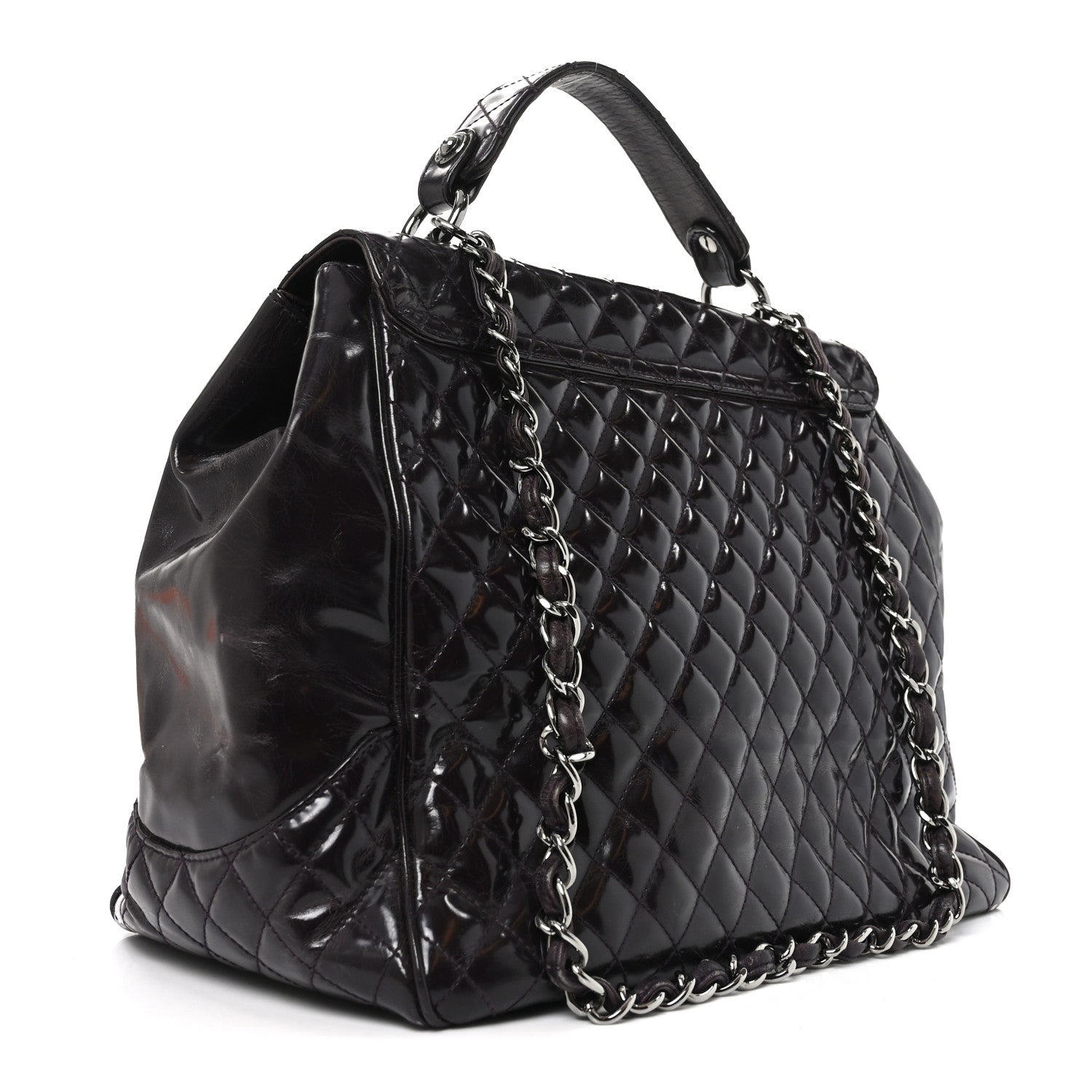 Chanel Glazed Calfskin Mademoiselle Lock Kelly Flap Bag Brown 3 of 10