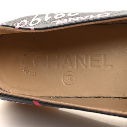 Chanel Lambskin Grosgrain Printed Espadrilles 38 Multicolor Black 9 of 10