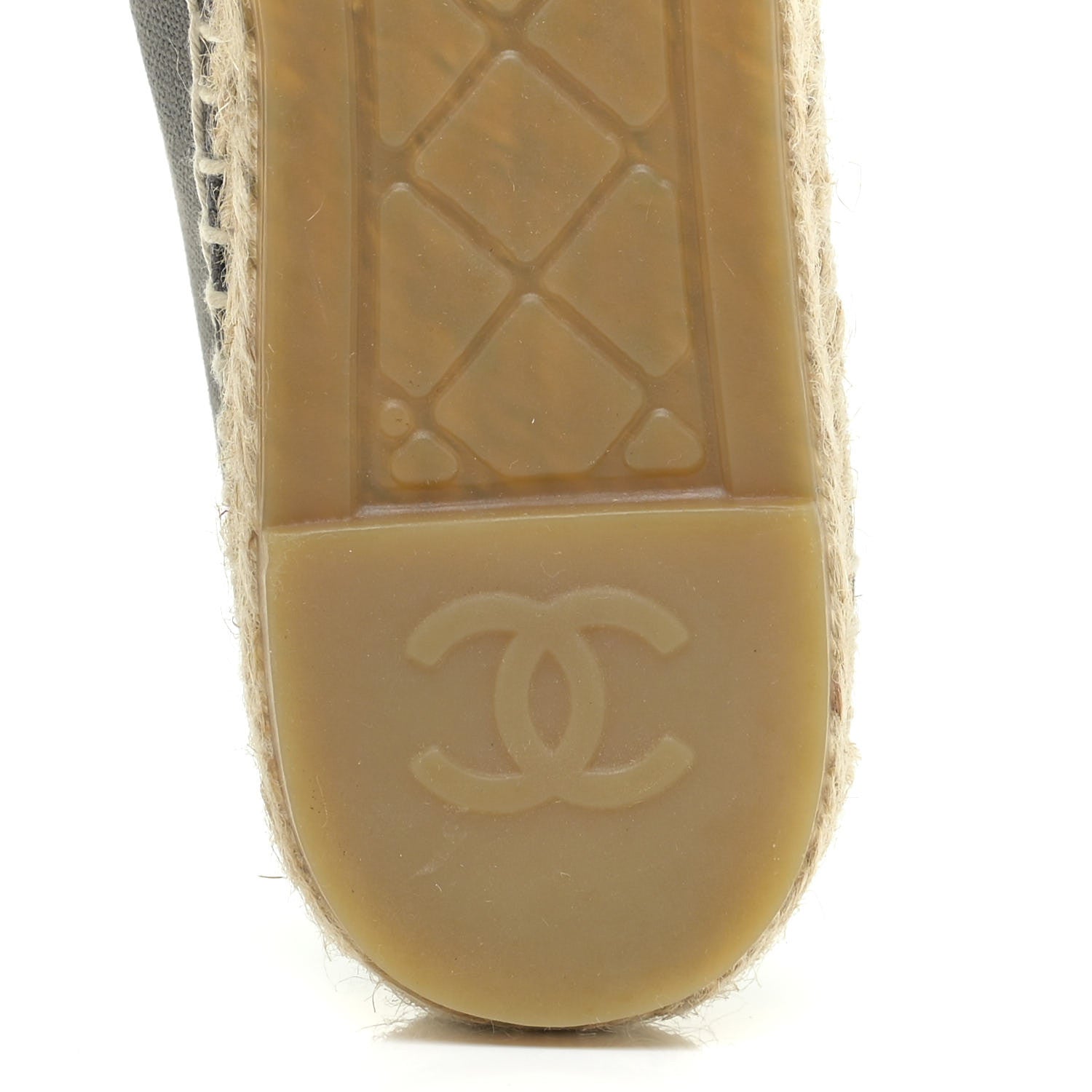 Chanel Canvas Grosgrain CC Espadrilles 39 Grey Black 10 of 14