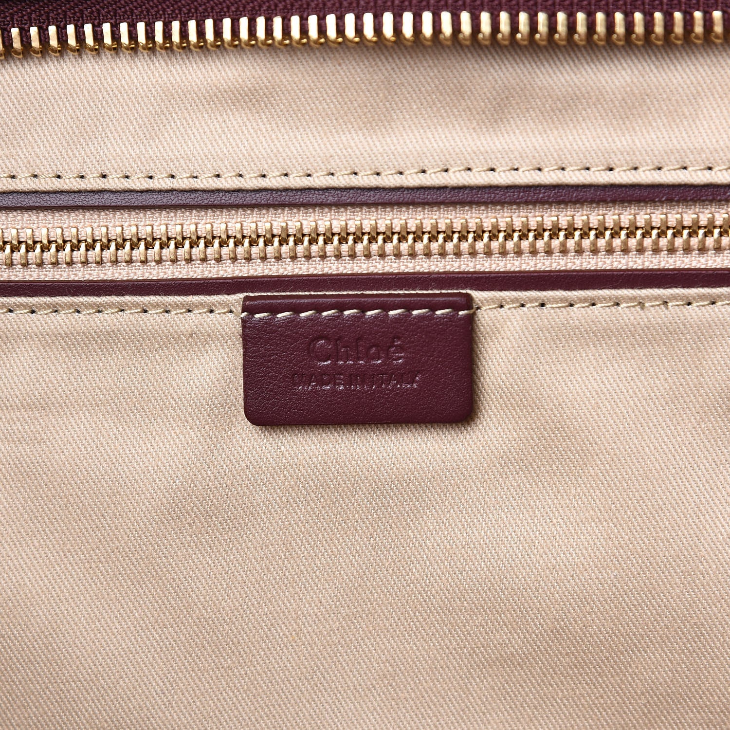 Chloe Smooth Calfskin Embossed Tao Zipped Tote Burnt Brown 6 of 10