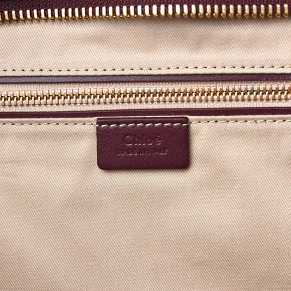 Chloe Smooth Calfskin Embossed Tao Zipped Tote Burnt Brown 6 of 10