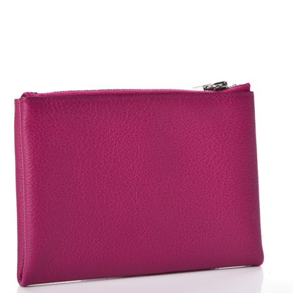 Hermes Evercolor Small Atout Pouch Rose Pourpre Bleu Saphir 3 of 8