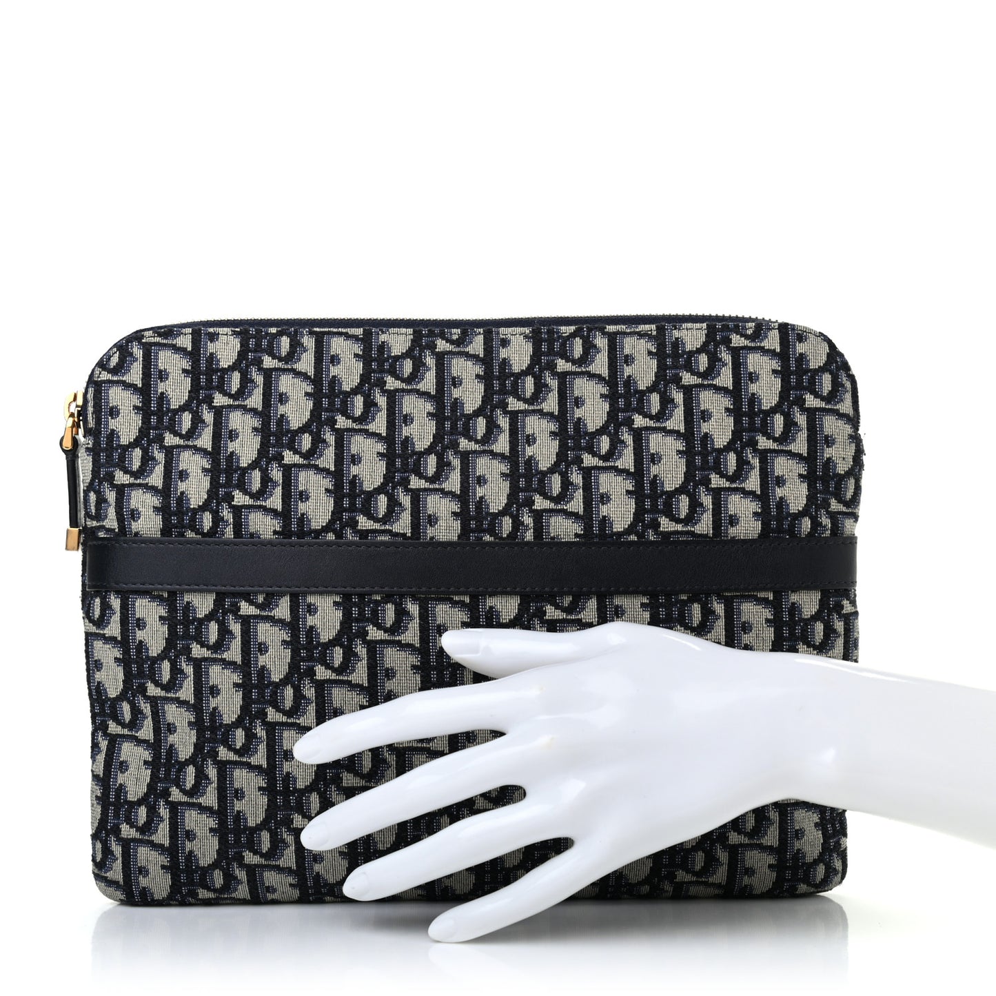 Oblique Pouch Clutch Blue