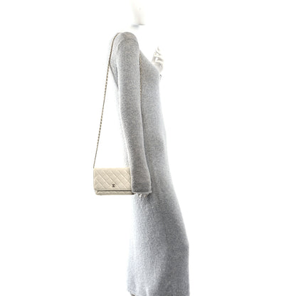 Chanel Caviar Quilted Wallet On Chain WOC White 2 of 10