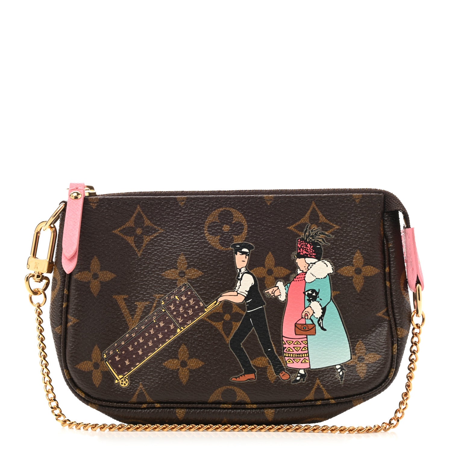 Louis Vuitton Monogram Illustre Mini Pochette Accessories Rose 1 of 7