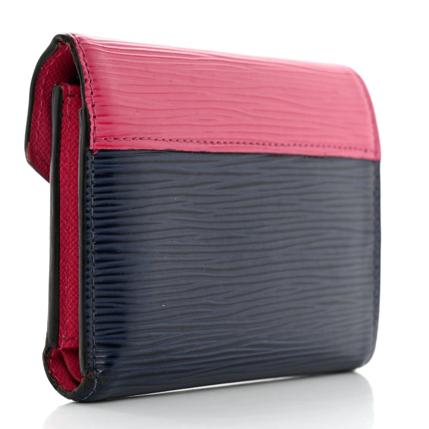 Epi Victorine Wallet Indigo Hot Pink